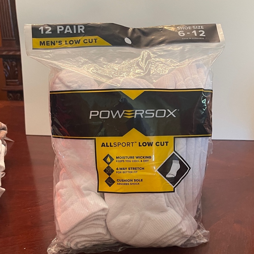 Men's Low Cut Athletic Socks - White